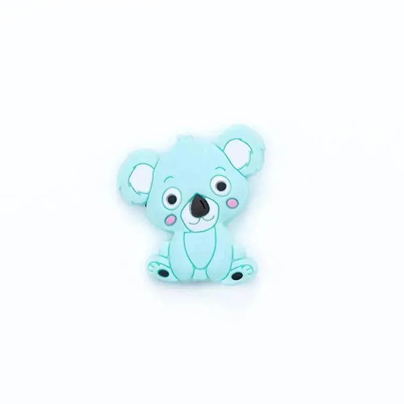 Silicone Teether Animal Koala Baby Teether Pendant Food Grade BPA Free Baby Teething Chew Charms Silicone Beads Toy - BIG FRENCHIES