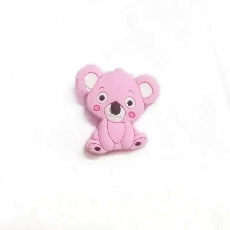 Silicone Teether Animal Koala Baby Teether Pendant Food Grade BPA Free Baby Teething Chew Charms Silicone Beads Toy - BIG FRENCHIES