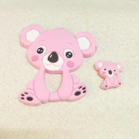 Silicone Teether Animal Koala Baby Teether Pendant Food Grade BPA Free Baby Teething Chew Charms Silicone Beads Toy - BIG FRENCHIES