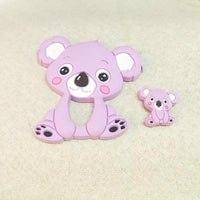 Silicone Teether Animal Koala Baby Teether Pendant Food Grade BPA Free Baby Teething Chew Charms Silicone Beads Toy - BIG FRENCHIES