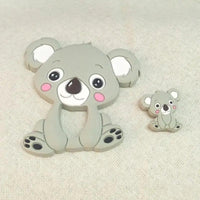 Silicone Teether Animal Koala Baby Teether Pendant Food Grade BPA Free Baby Teething Chew Charms Silicone Beads Toy - BIG FRENCHIES