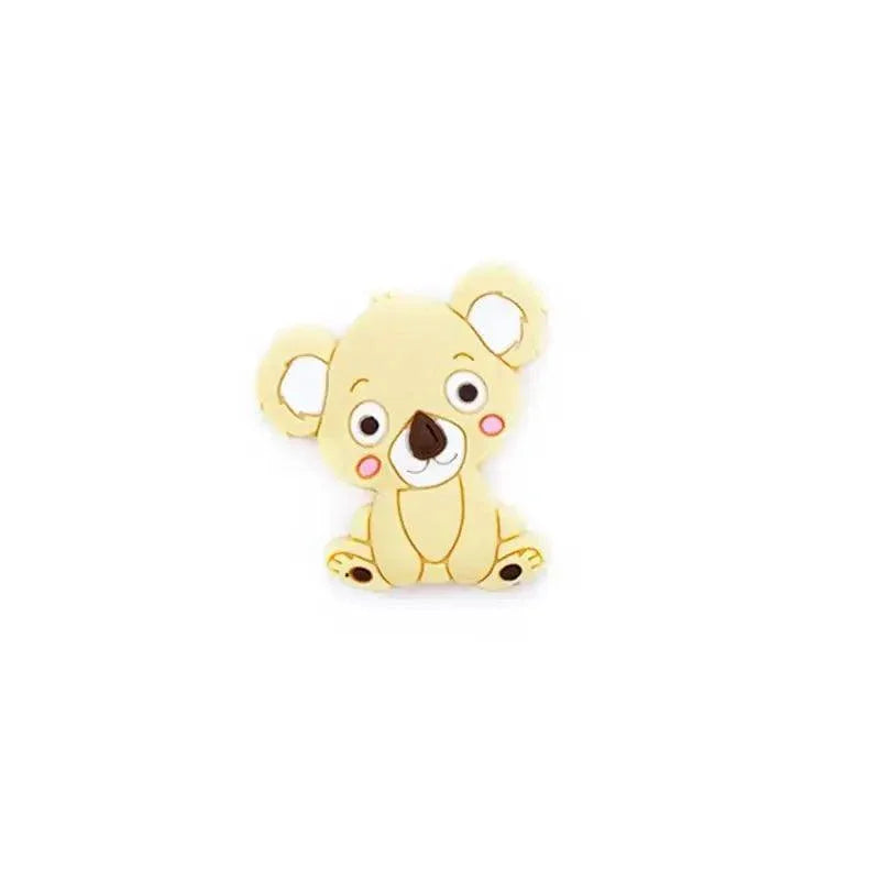 Silicone Teether Animal Koala Baby Teether Pendant Food Grade BPA Free Baby Teething Chew Charms Silicone Beads Toy - BIG FRENCHIES
