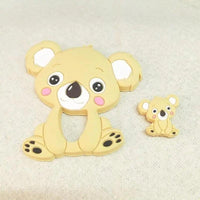 Silicone Teether Animal Koala Baby Teether Pendant Food Grade BPA Free Baby Teething Chew Charms Silicone Beads Toy - BIG FRENCHIES