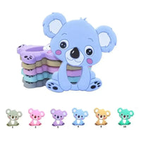 Silicone Teether Animal Koala Baby Teether Pendant Food Grade BPA Free Baby Teething Chew Charms Silicone Beads Toy - BIG FRENCHIES