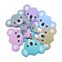Silicone Teether Animal Koala Baby Teether Pendant Food Grade BPA Free Baby Teething Chew Charms Silicone Beads Toy - BIG FRENCHIES