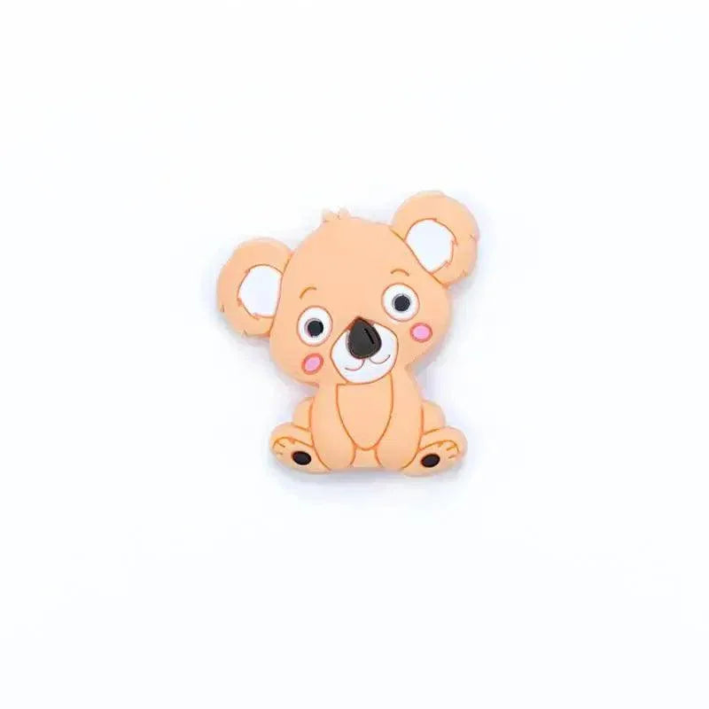Silicone Teether Animal Koala Baby Teether Pendant Food Grade BPA Free Baby Teething Chew Charms Silicone Beads Toy - BIG FRENCHIES