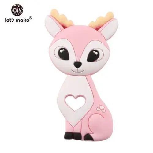 Silicone Teether Rodent Cartoon Animals 1pc Food Grade Silicone Pandents, Teething Toys For Teeth Tiny Rod Baby Teethers Gift - BIG FRENCHIES