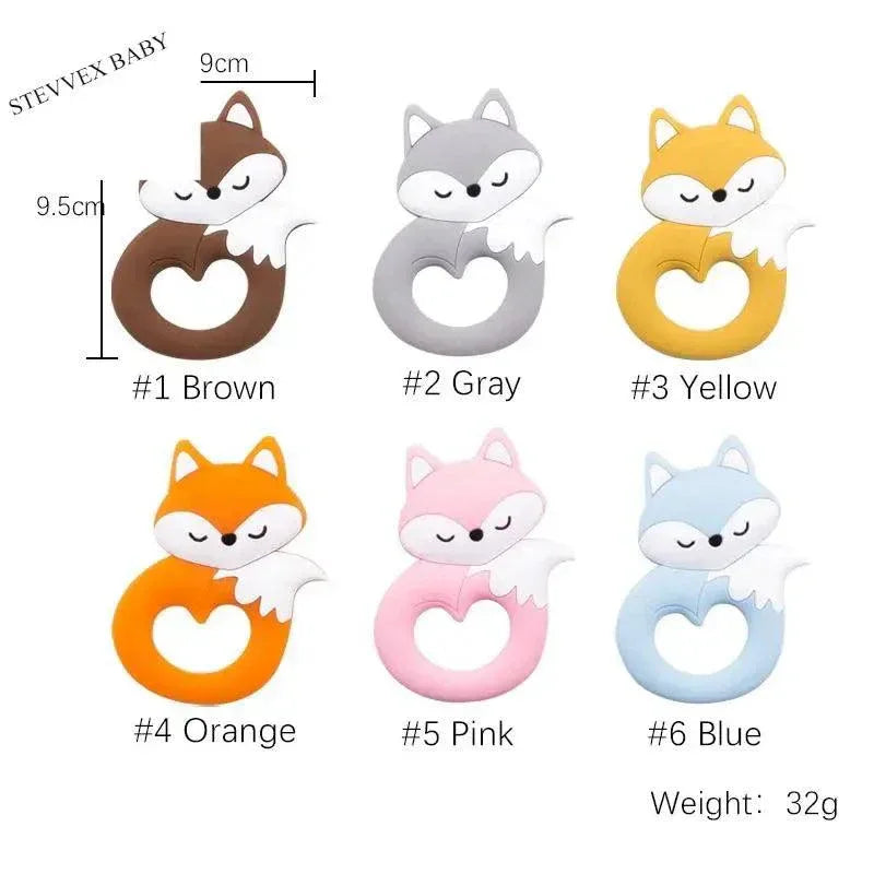 Silicone Teether Rodent Cartoon Animals 1pc Food Grade Silicone Pandents, Teething Toys For Teeth Tiny Rod Baby Teethers Gift - BIG FRENCHIES