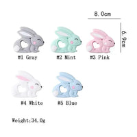 Silicone Teether Rodent Cartoon Animals 1pc Food Grade Silicone Pandents, Teething Toys For Teeth Tiny Rod Baby Teethers Gift - BIG FRENCHIES