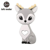 Silicone Teether Rodent Cartoon Animals 1pc Food Grade Silicone Pandents, Teething Toys For Teeth Tiny Rod Baby Teethers Gift - BIG FRENCHIES