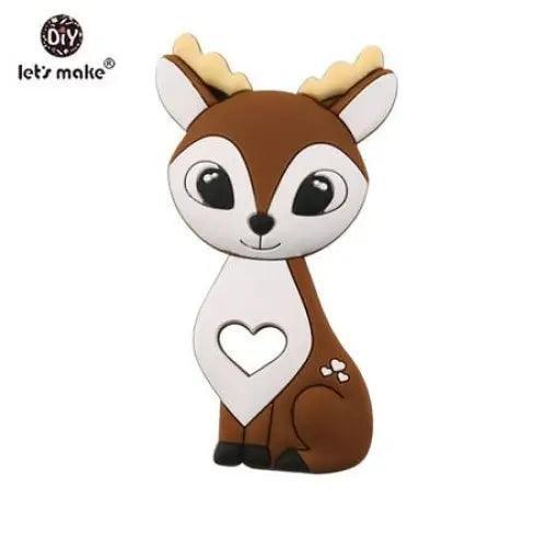 Silicone Teether Rodent Cartoon Animals 1pc Food Grade Silicone Pandents, Teething Toys For Teeth Tiny Rod Baby Teethers Gift - BIG FRENCHIES