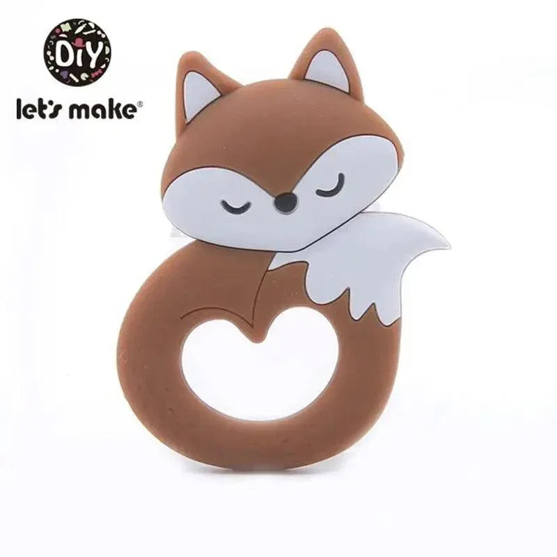 Silicone Teether Rodent Cartoon Animals 1pc Food Grade Silicone Pandents, Teething Toys For Teeth Tiny Rod Baby Teethers Gift - BIG FRENCHIES