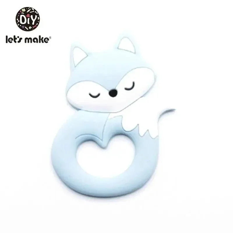 Silicone Teether Rodent Cartoon Animals 1pc Food Grade Silicone Pandents, Teething Toys For Teeth Tiny Rod Baby Teethers Gift - BIG FRENCHIES