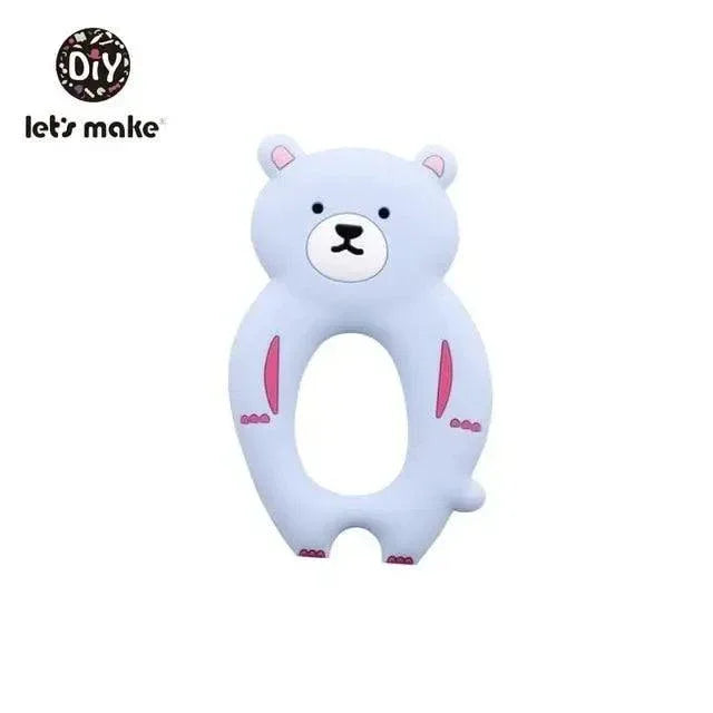 Silicone Teether Rodent Cartoon Animals 1pc Food Grade Silicone Pandents, Teething Toys For Teeth Tiny Rod Baby Teethers Gift - BIG FRENCHIES