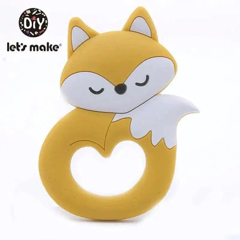 Silicone Teether Rodent Cartoon Animals 1pc Food Grade Silicone Pandents, Teething Toys For Teeth Tiny Rod Baby Teethers Gift - BIG FRENCHIES