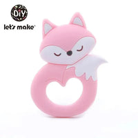 Silicone Teether Rodent Cartoon Animals 1pc Food Grade Silicone Pandents, Teething Toys For Teeth Tiny Rod Baby Teethers Gift - BIG FRENCHIES