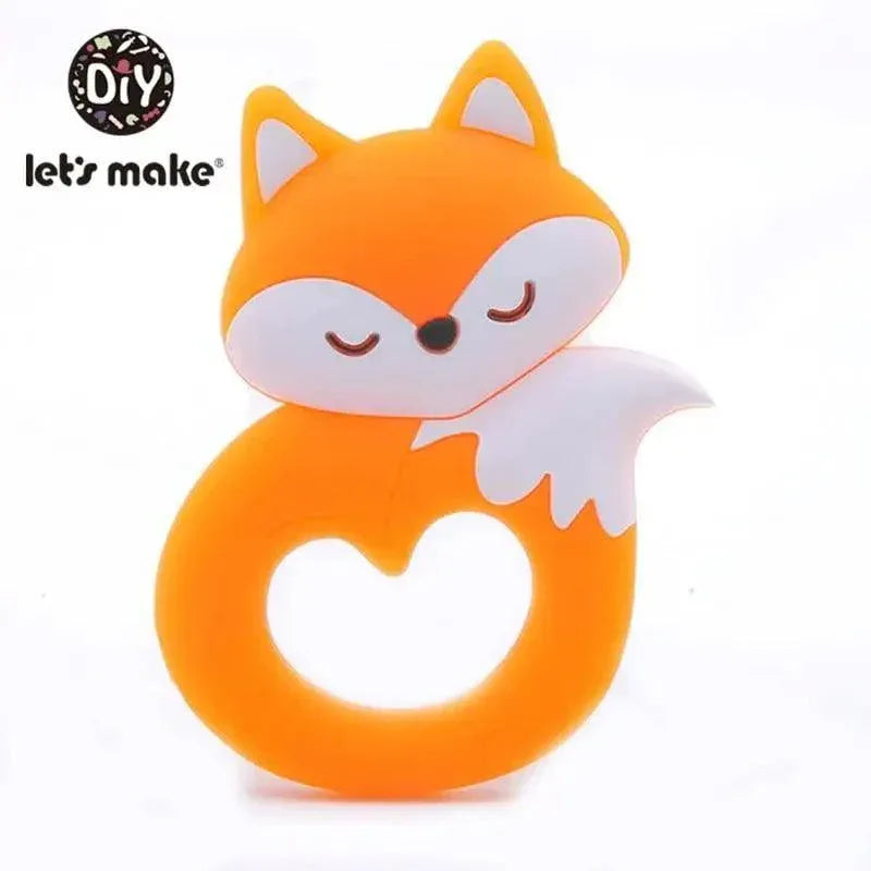 Silicone Teether Rodent Cartoon Animals 1pc Food Grade Silicone Pandents, Teething Toys For Teeth Tiny Rod Baby Teethers Gift - BIG FRENCHIES
