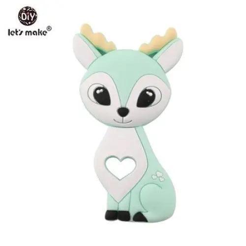 Silicone Teether Rodent Cartoon Animals 1pc Food Grade Silicone Pandents, Teething Toys For Teeth Tiny Rod Baby Teethers Gift - BIG FRENCHIES