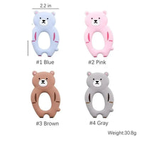 Silicone Teether Rodent Cartoon Animals 1pc Food Grade Silicone Pandents, Teething Toys For Teeth Tiny Rod Baby Teethers Gift - BIG FRENCHIES