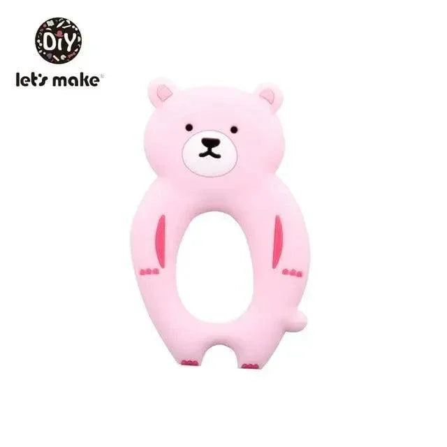 Silicone Teether Rodent Cartoon Animals 1pc Food Grade Silicone Pandents, Teething Toys For Teeth Tiny Rod Baby Teethers Gift - BIG FRENCHIES