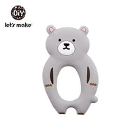 Silicone Teether Rodent Cartoon Animals 1pc Food Grade Silicone Pandents, Teething Toys For Teeth Tiny Rod Baby Teethers Gift - BIG FRENCHIES