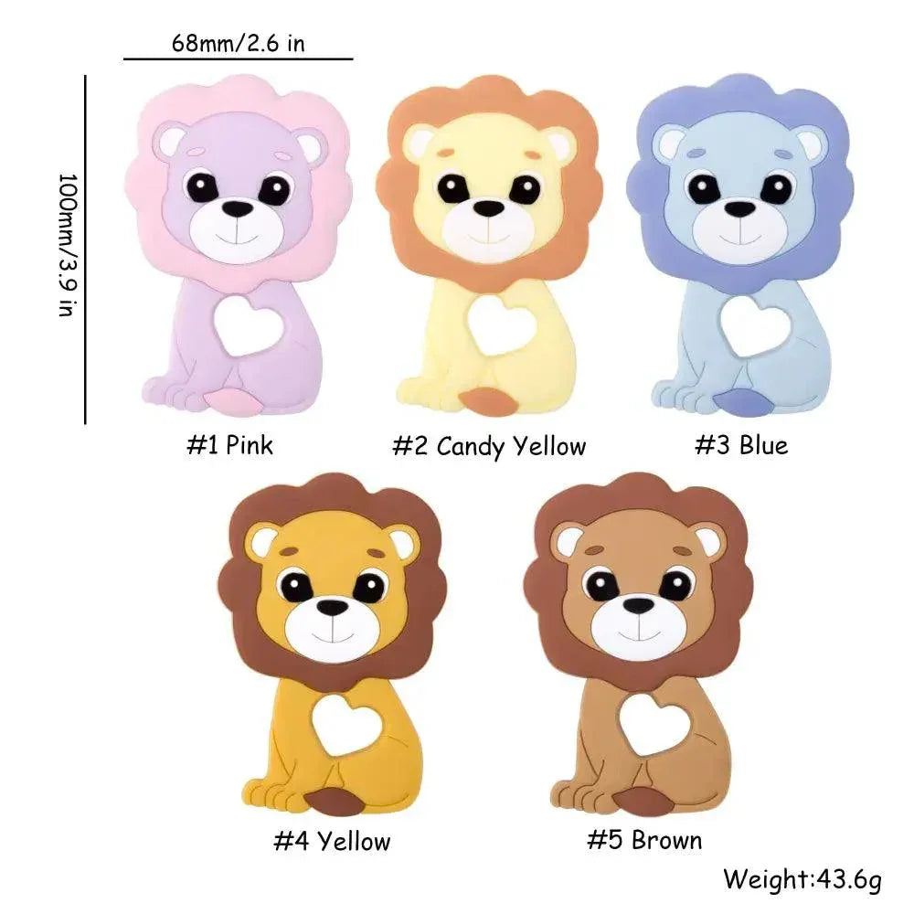 Silicone Teether Rodent Cartoon Animals 1pc Food Grade Silicone Pandents, Teething Toys For Teeth Tiny Rod Baby Teethers Gift - BIG FRENCHIES