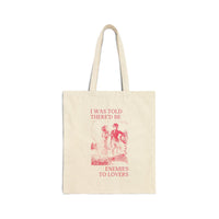 Silly Bookish Tote Bag for Romance Reader: Enemies to Lovers - BIG FRENCHIES