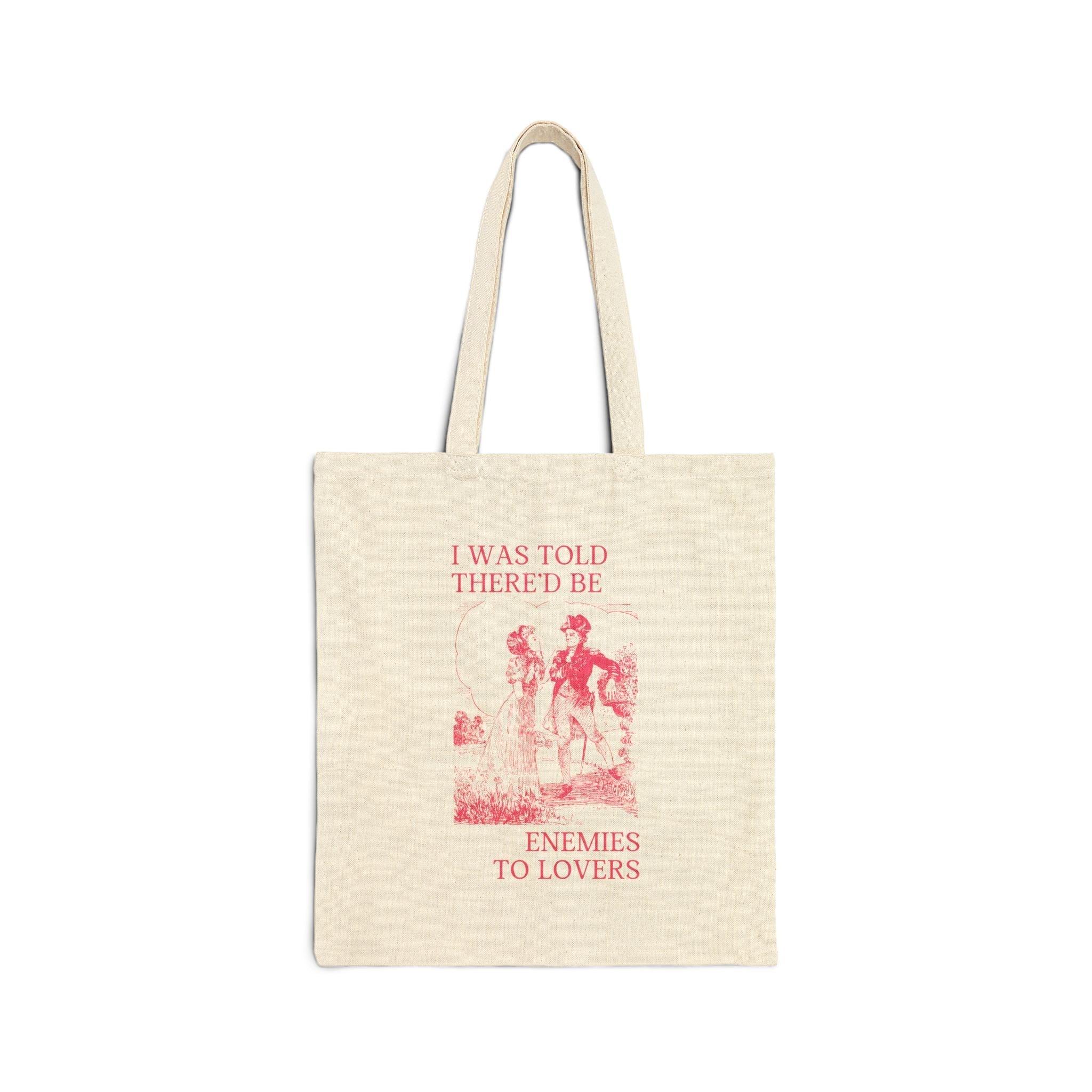 Silly Bookish Tote Bag for Romance Reader: Enemies to Lovers - BIG FRENCHIES