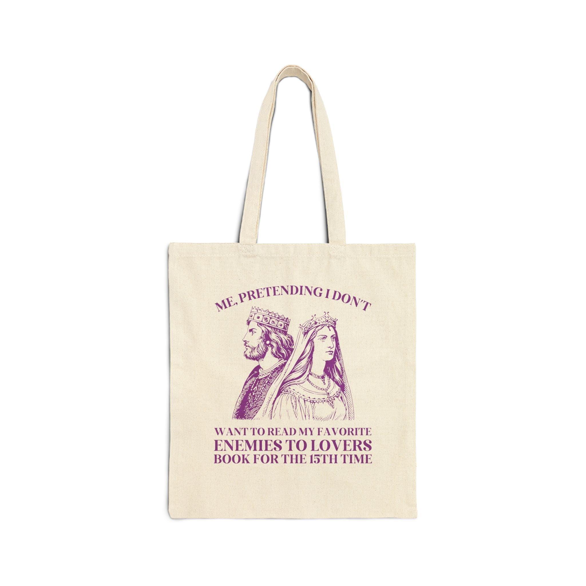 Silly Enemies to Lovers Romance Reader Tote Bag for Friend Who Loves Romantasy Books - BIG FRENCHIES