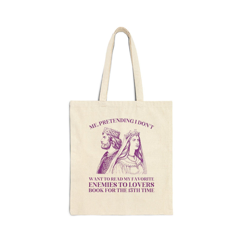 Silly Enemies to Lovers Romance Reader Tote Bag for Friend Who Loves Romantasy Books - BIG FRENCHIES