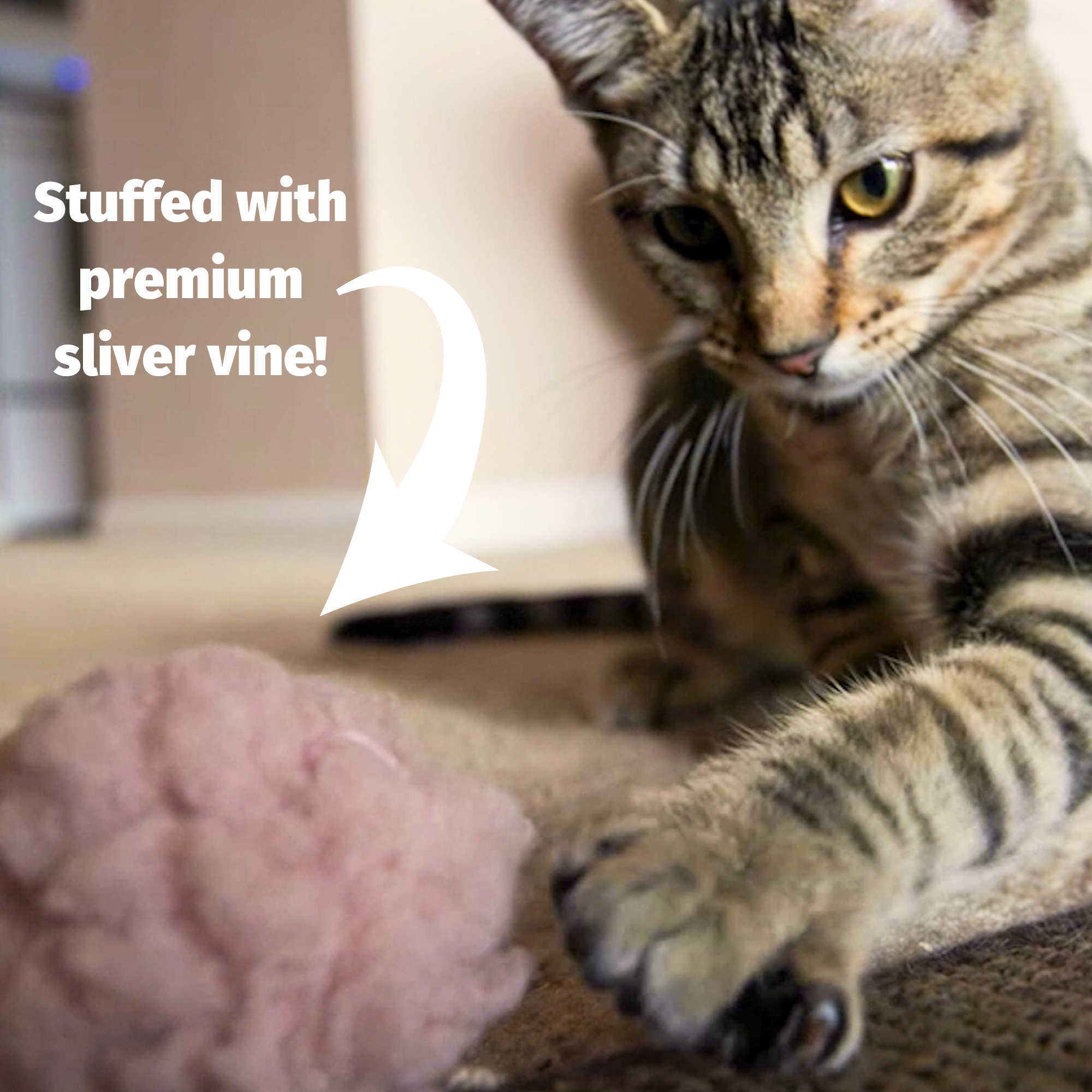 HuggleKats® FlufferFleece™ Ballies Plush Cat Toys, 3 Pack - BIG FRENCHIES