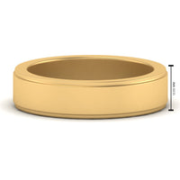 Simple Flat Wedding Band 4MM