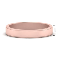 Simple Flat Wedding Band 4MM