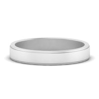 Simple Flat Wedding Band 4MM