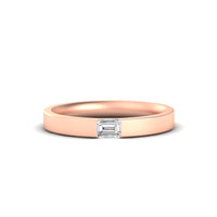 Single Emerald Mens Wedding Band