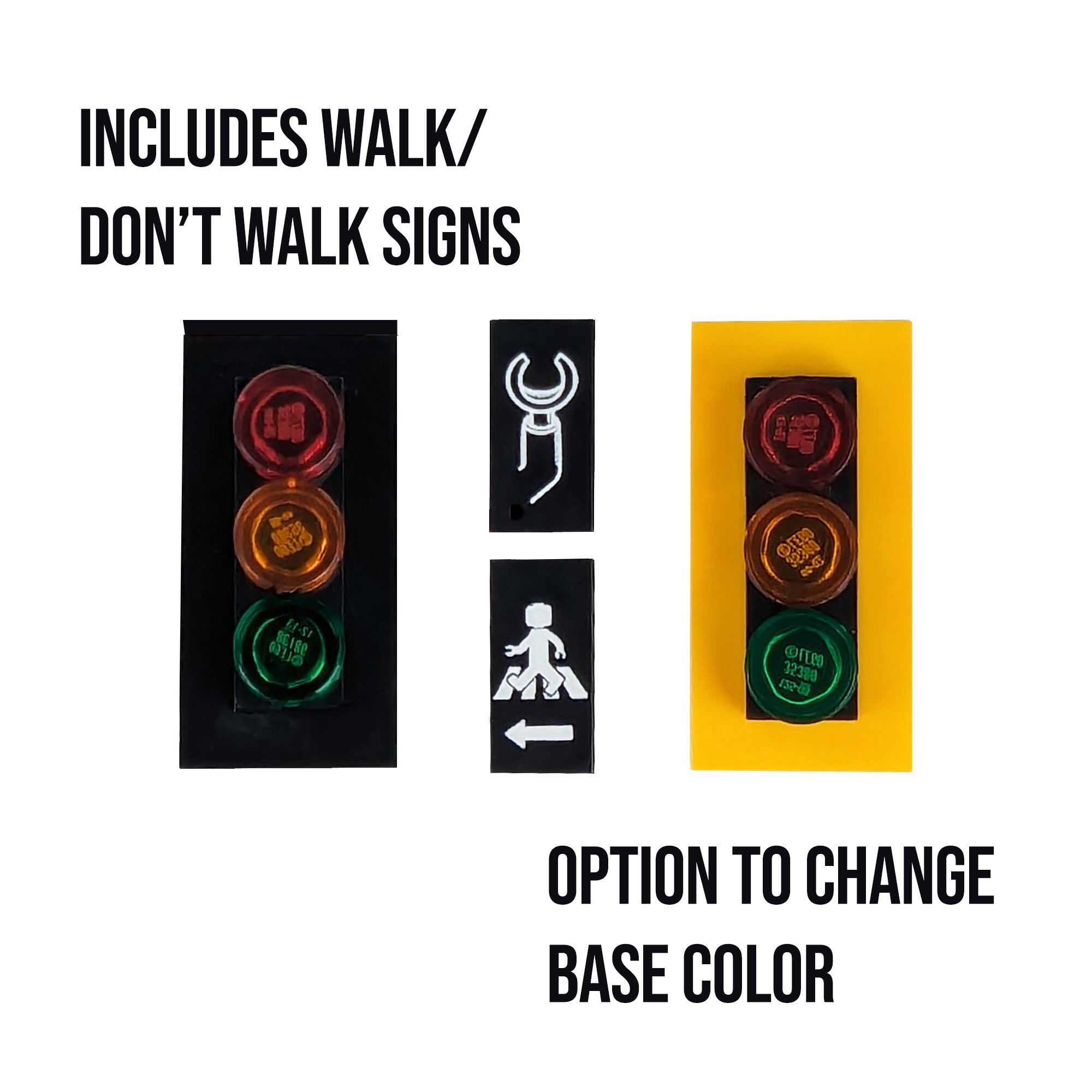 Triple Traffic Lights Custom Printed Building Set - Made Using LEGO® Parts