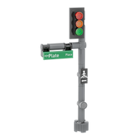 Single Traffic Light Custom Printed Building Set - Made Using LEGO® Parts
