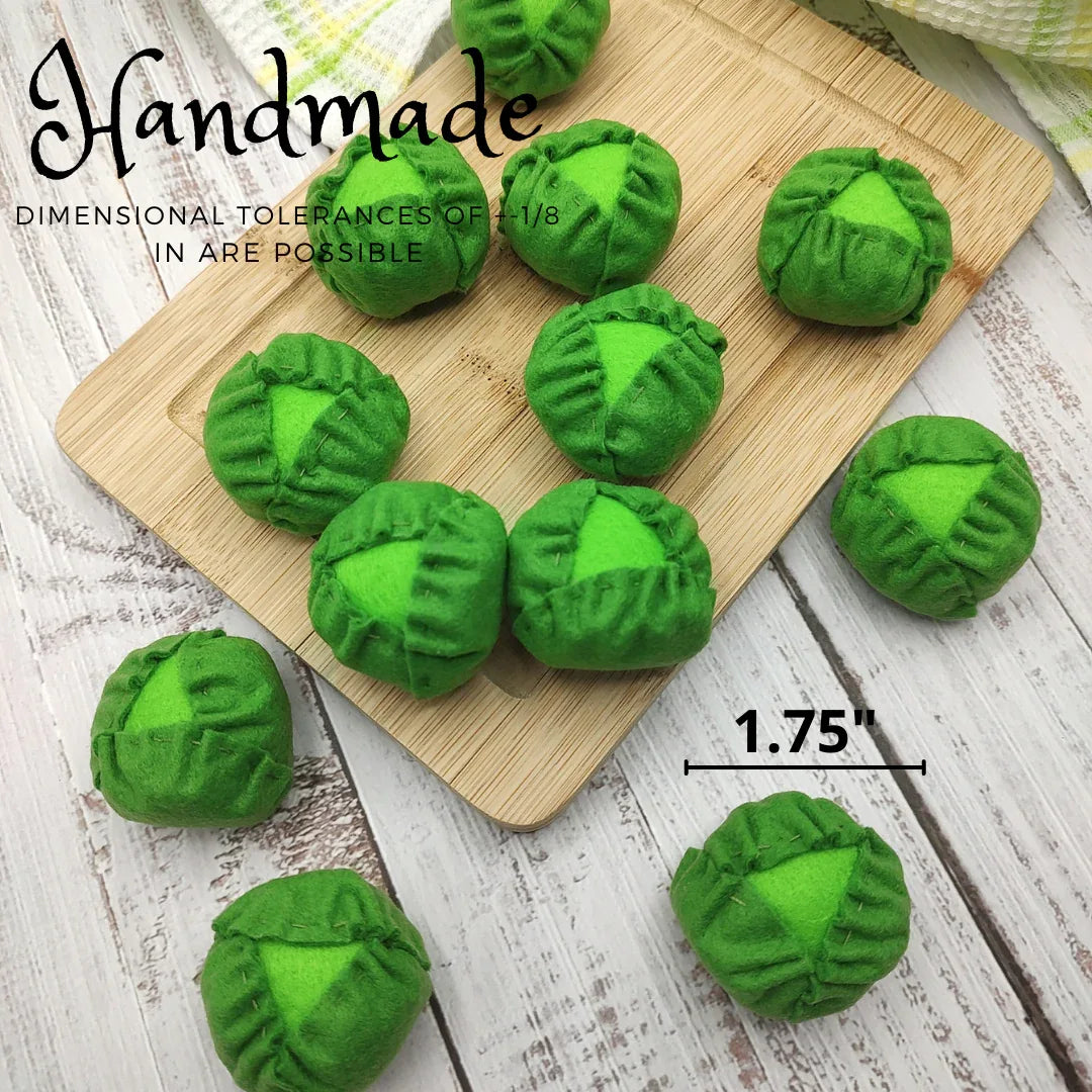 Brussel sprouts felt play food vegetable - BIG FRENCHIES