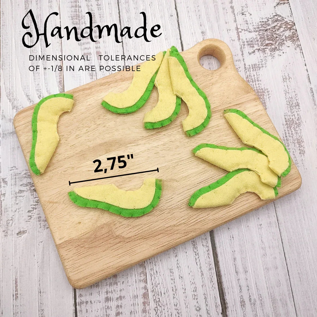 Avocado slice felt play food vegetable - BIG FRENCHIES