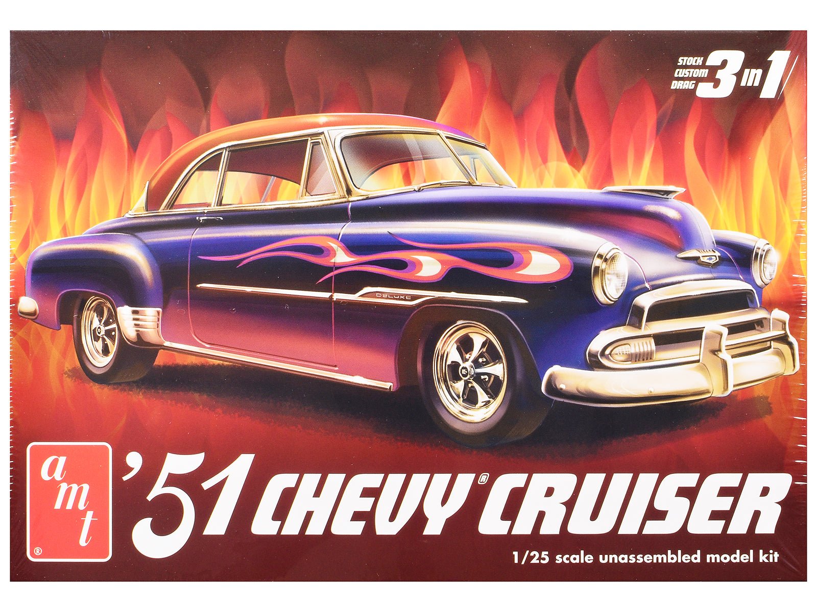 Skill 2 Model Kit 1951 Chevrolet Cruiser 3-in-1 Kit 1/25 Scale Model by AMT  free shipping USA
