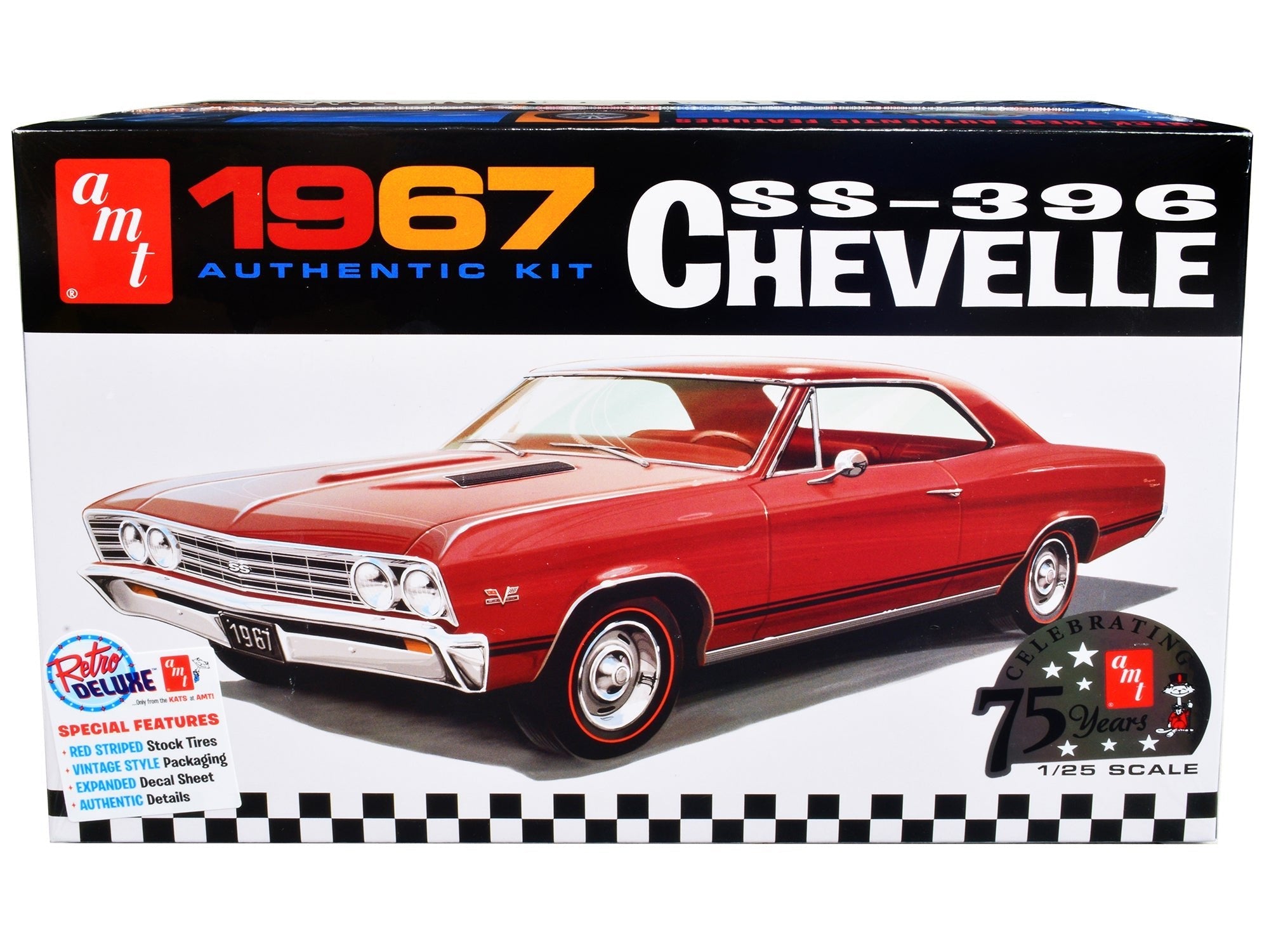 Skill 2 Model Kit 1967 Chevrolet Chevelle SS 396 "AMT Celebrating 75 Years" 1/25 Scale Model by AMT  free shipping USA
