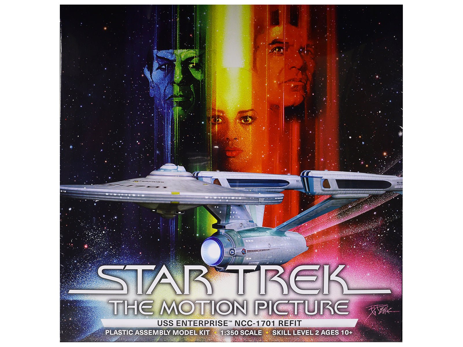 Skill 2 Model Kit U.S.S. Enterprise NCC-1701 Refit Spaceship "Star Trek: The Motion Picture" (1979) Movie 1/350 Scale Model by Polar Lights  free shipping USA