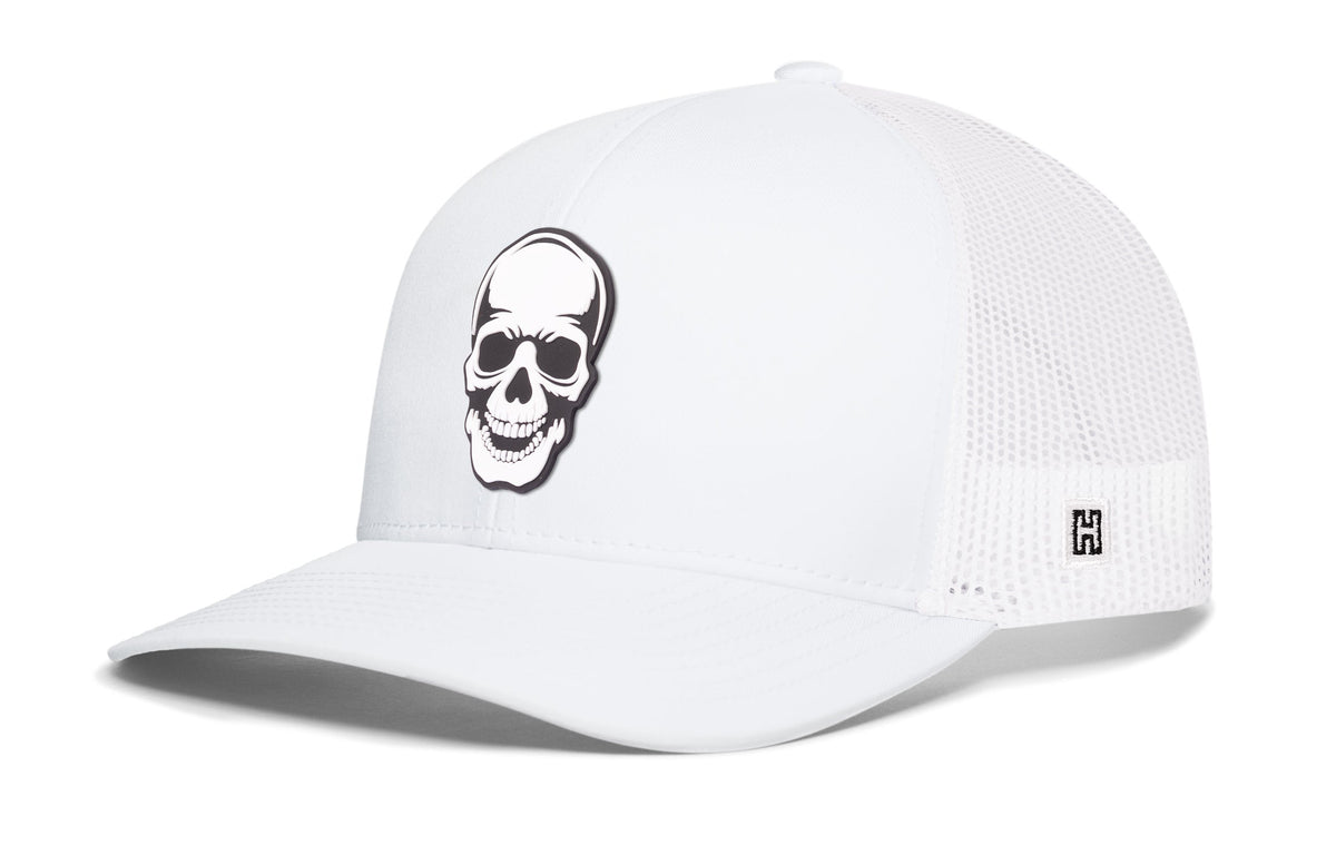 Skull Trucker Hat  |  Black  Snapback