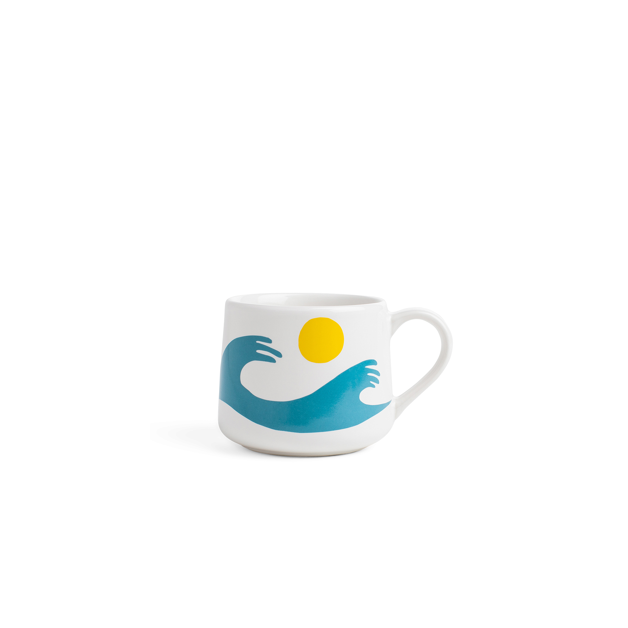 Ty Williams - Blue Waves - 12oz Crescent Mug - BIG FRENCHIES