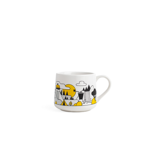 Kevin Tudball - Coffee Mountain - 12oz Crescent Mug - BIG FRENCHIES