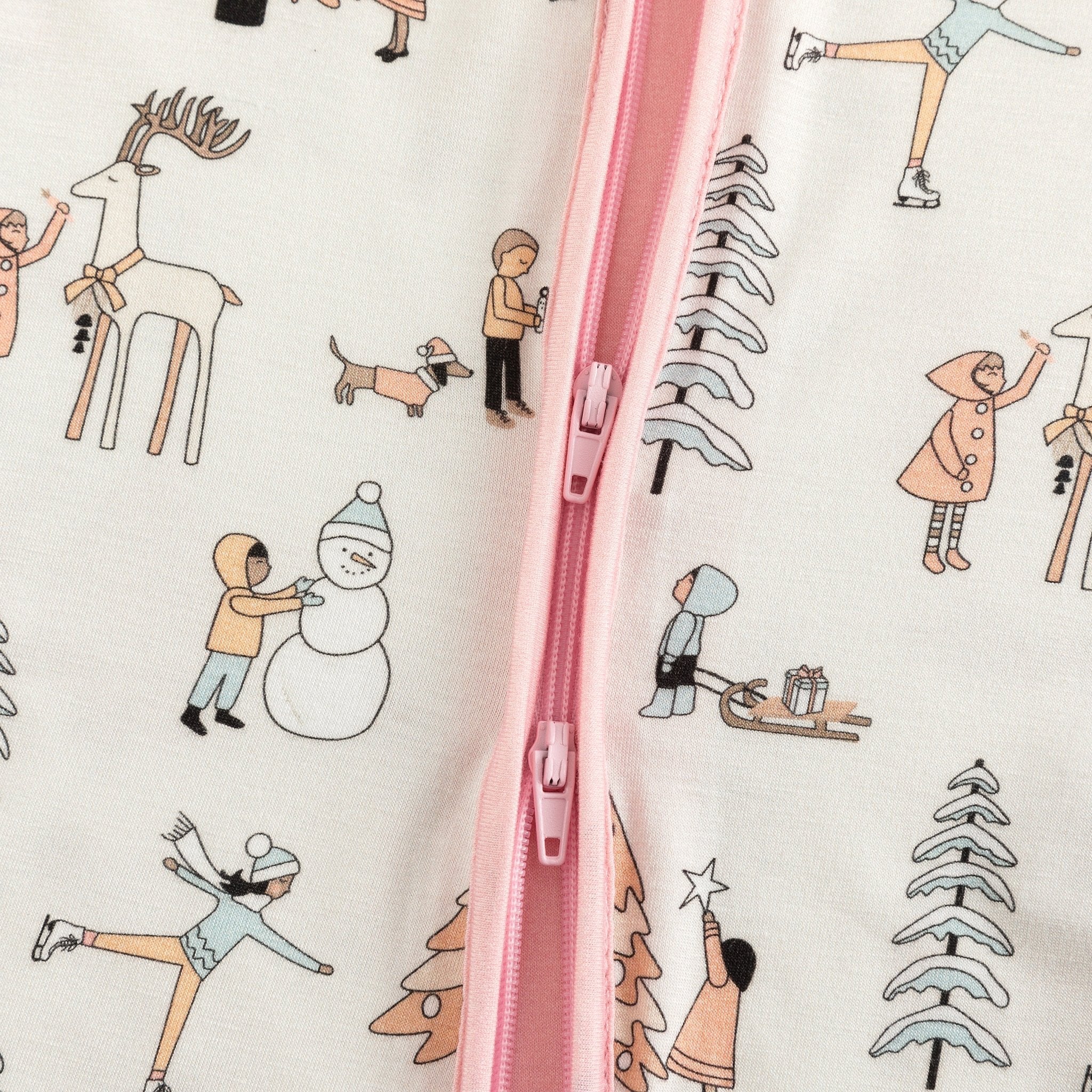 Snow Day Pink (Convertible Zip Footies) - BIG FRENCHIES
