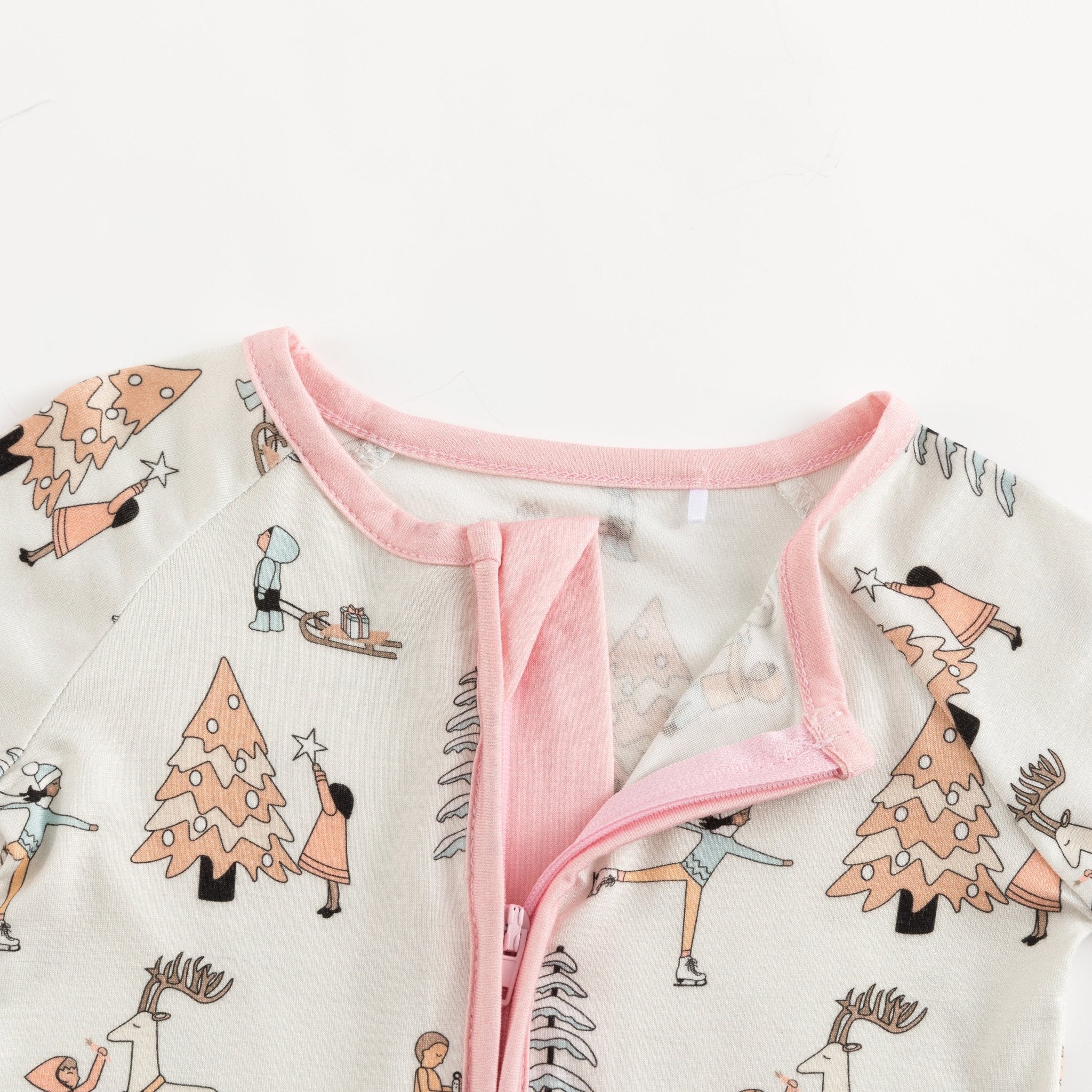 Snow Day Pink (Convertible Zip Footies) - BIG FRENCHIES