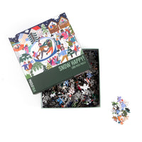 Snow Happy 1000 Piece Jigsaw Puzzle by Puzzlefolk