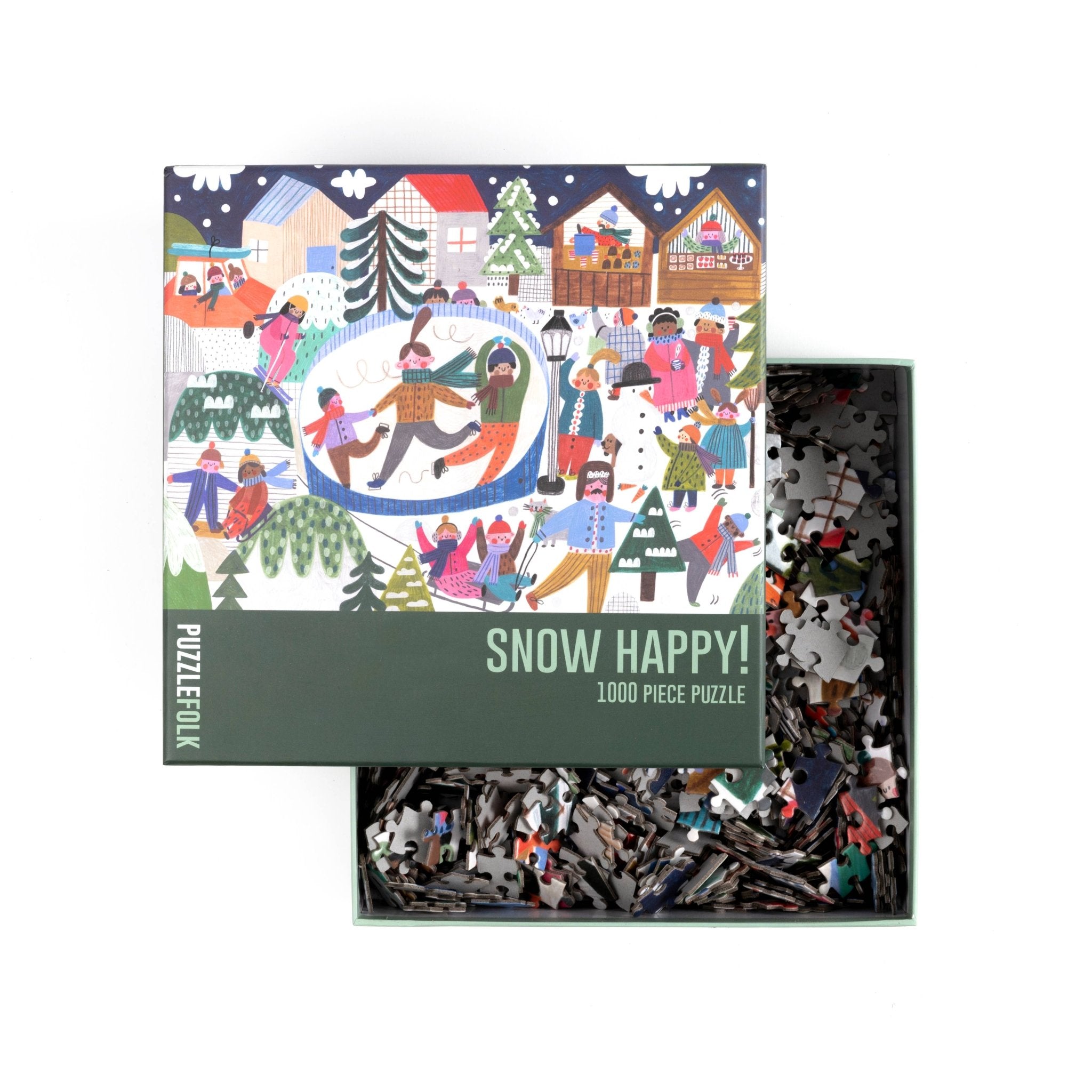 Snow Happy 1000 Piece Jigsaw Puzzle by Puzzlefolk
