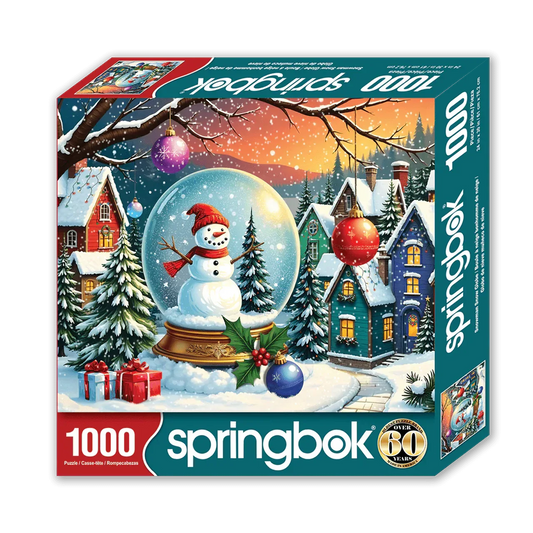 Snowman Snow Globe 1000 Piece Jigsaw Puzzle | Springbok Puzzles - BIG FRENCHIES